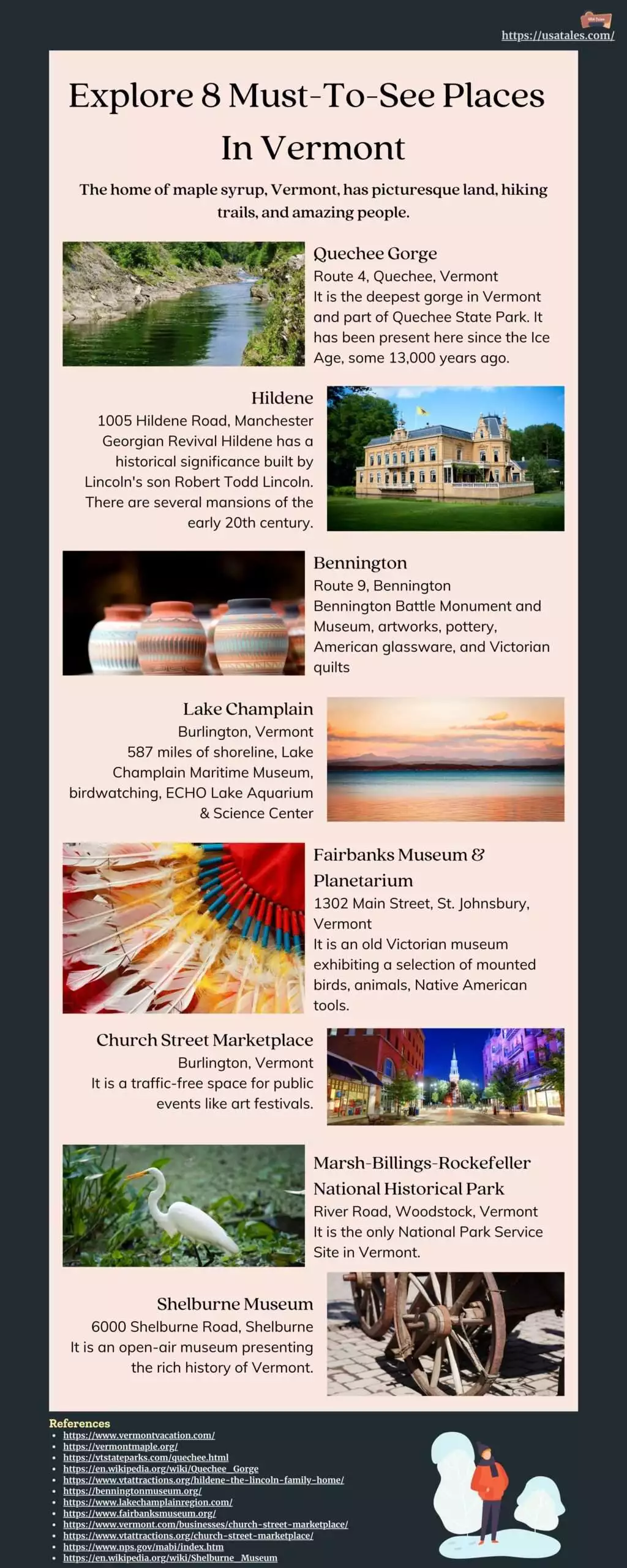 Infographic That Helps Explore 8 Must-To-See Places In Vermont