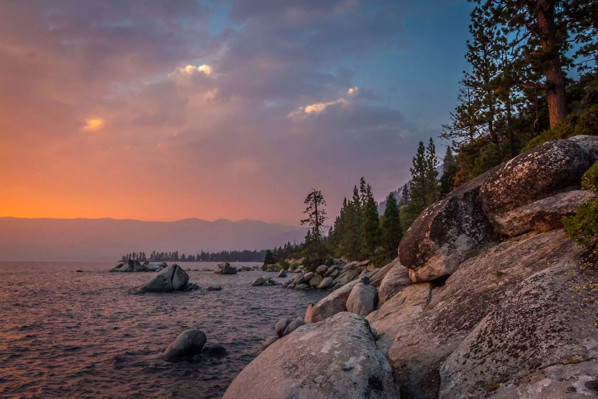 A gorgeous sunset on Lake Tahoe.
