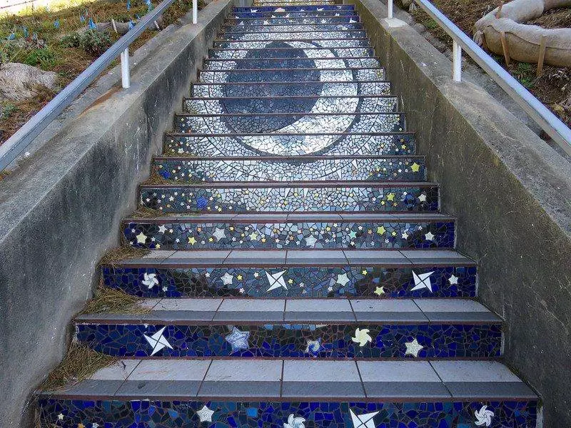 Mosaic steps at san francisco