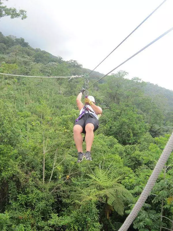 Ziplining in the costa rica rainforest