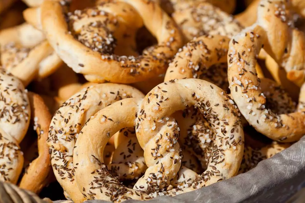 8151000 background of pretzels and bakeries